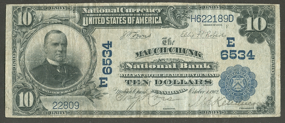 Mauch Chunk, PA, Ch.#6534, 1902PB $10, VF [20], 22809
